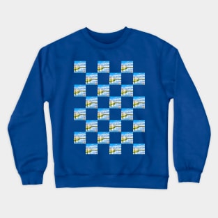 Chess board with landscapes Crewneck Sweatshirt